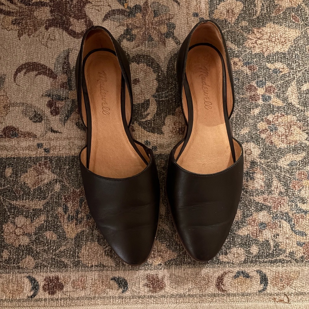 Madewell Black Leather Flats